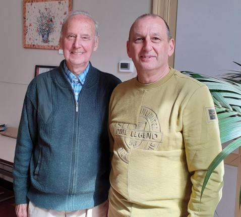 Geert en Rudi begeleiden de rouwgroep bij De Loodsen in Antwerpen  © Attent