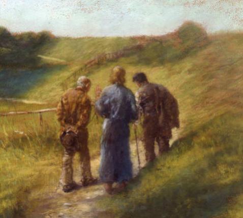 Op weg naar Emmaüs, Tritz von Uhde (1848-1911) 