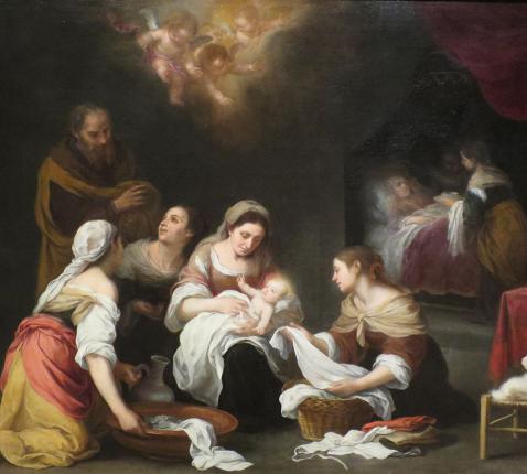 De geboorte van Johannes de Doper, Bartolomé-Esteban Murillo, ca. 1655, Norton Simon Museum, Pasadena, USA 