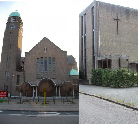 Rozenkranskerk en kerk van St.-Jan Vianney © JvR