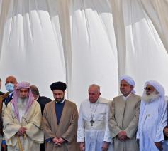 Gebed van paus met de religieuze leiders van Irak in Ur © Vatican News
