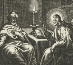 Christus spreekt met Nicodemus bij nacht , Boëtius Adamsz. Bolswert, c. 1622, Rijksmuseum Amsterdam © Encyclopædia Britannica