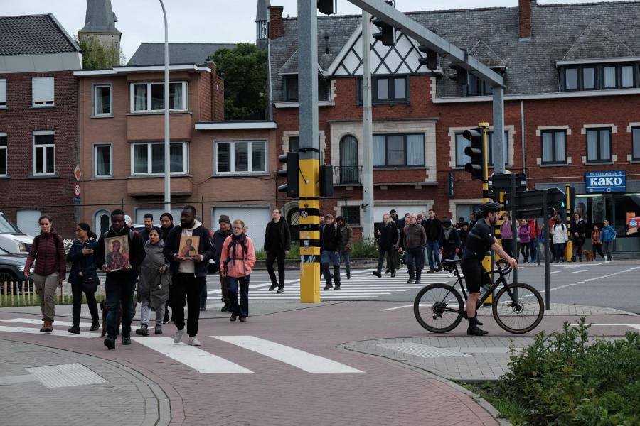 Op bedevaart van Sint Kwinten in Leuven naar Onze Lieve Vrouw van Basse-Wavre 2024 © Pastorale zone Leuven aan de Dijle