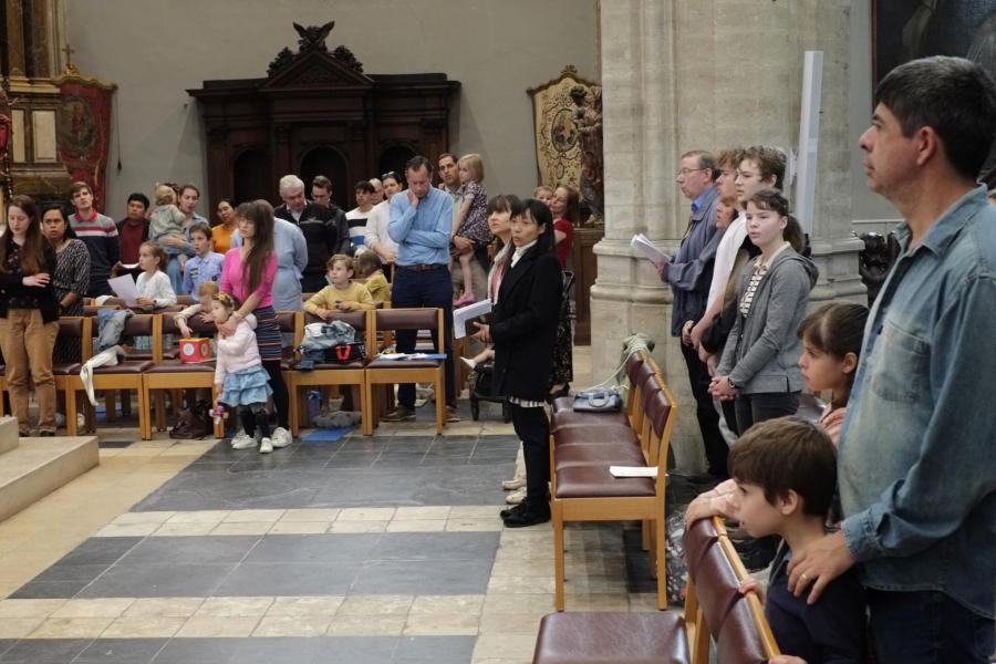 Hoogfeest Heilige Drie-eenheid met speciale aandacht voor de kinderen die hun eerste communie hadden gedaan © Pastorale zone Leuven aan de Dijle