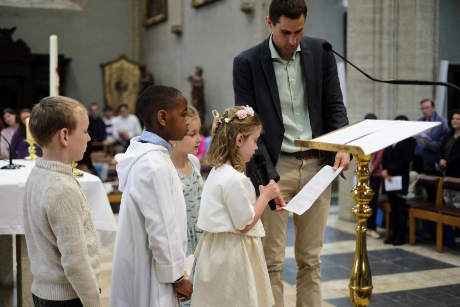 Hoogfeest Heilige Drie-eenheid met speciale aandacht voor de kinderen die hun eerste communie hadden gedaan © Pastorale zone Leuven aan de Dijle