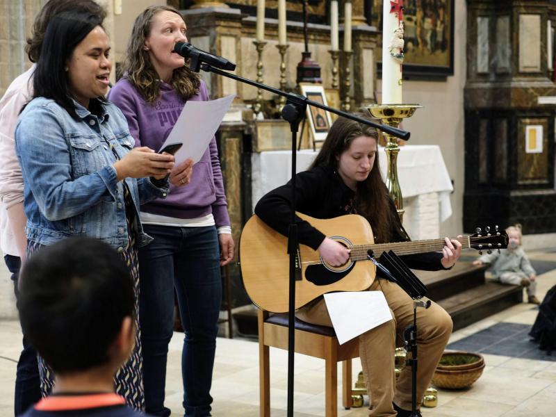 Hoogfeest Heilige Drie-eenheid met speciale aandacht voor de kinderen die hun eerste communie hadden gedaan © Pastorale zone Leuven aan de Dijle