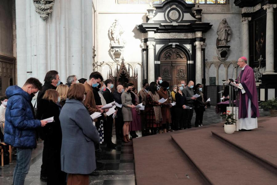 Viering van de uitverkiezing in de Sint-Romboutskathedraal 2022 © Pastorale zone Leuven aan de Dijle