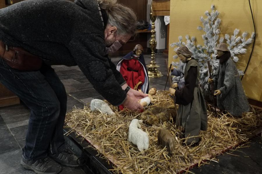 De kerststal in Sint Martinus Wilsele-Dorp © Pastorale zone Leuven aan de Dijle