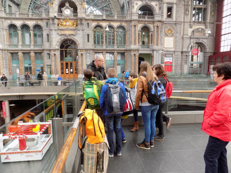 We komen aan in het Centraal station