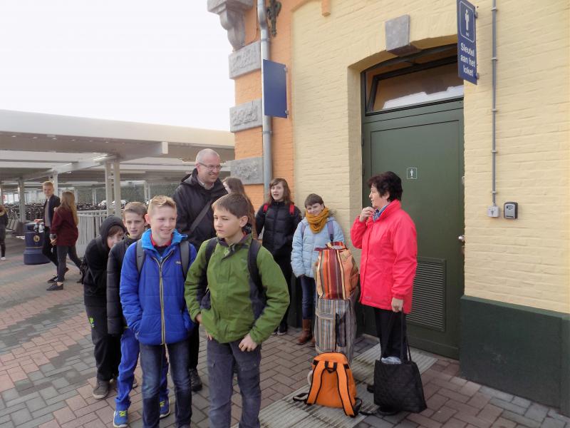 Vertrek in het station van Geel