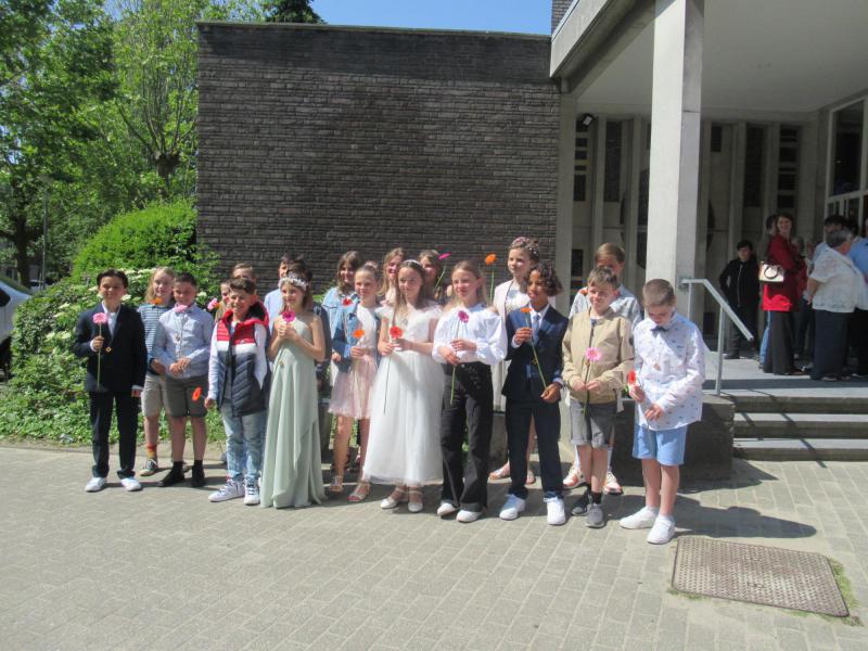 Vormelingen van Hoboken-Kiel, viering op zaterdag 27 mei in de Kerk H. Familie inHoboken. © Guido Hendrickx