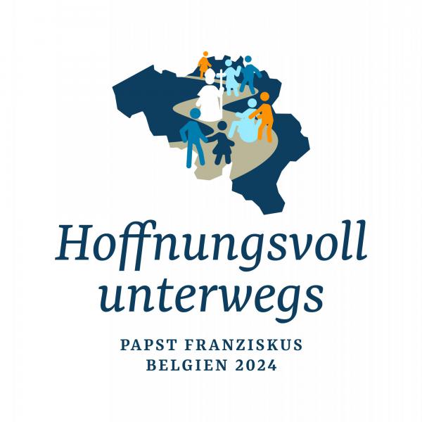 Logo pausbezoek België 2024 © Bisschoppenconferentie van België