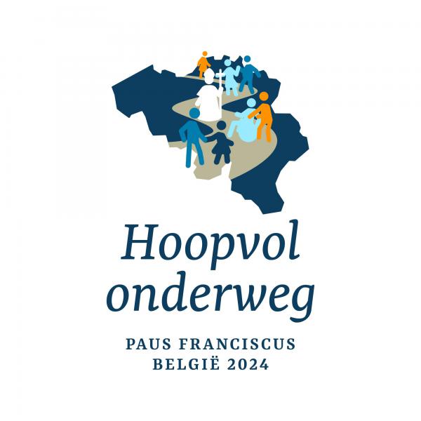 Logo pausbezoek België 2024 © Bisschoppenconferentie van België