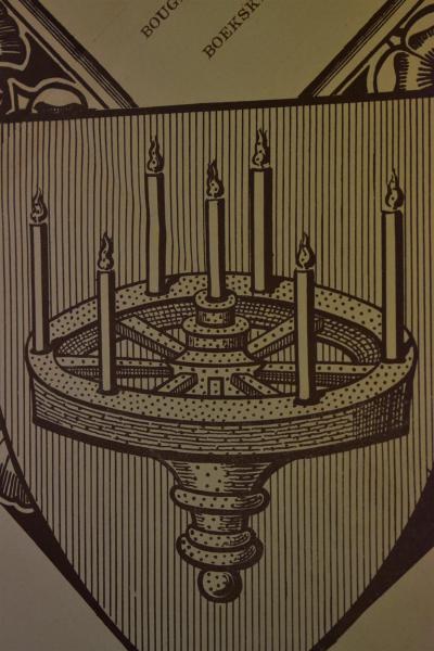 Het wiel werd later ook vaak afgebeeld met kaarsen 