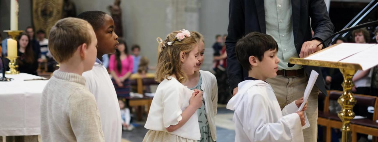 Hoogfeest Heilige Drie-eenheid met speciale aandacht voor de kinderen die hun eerste communie hadden gedaan © Pastorale zone Leuven aan de Dijle