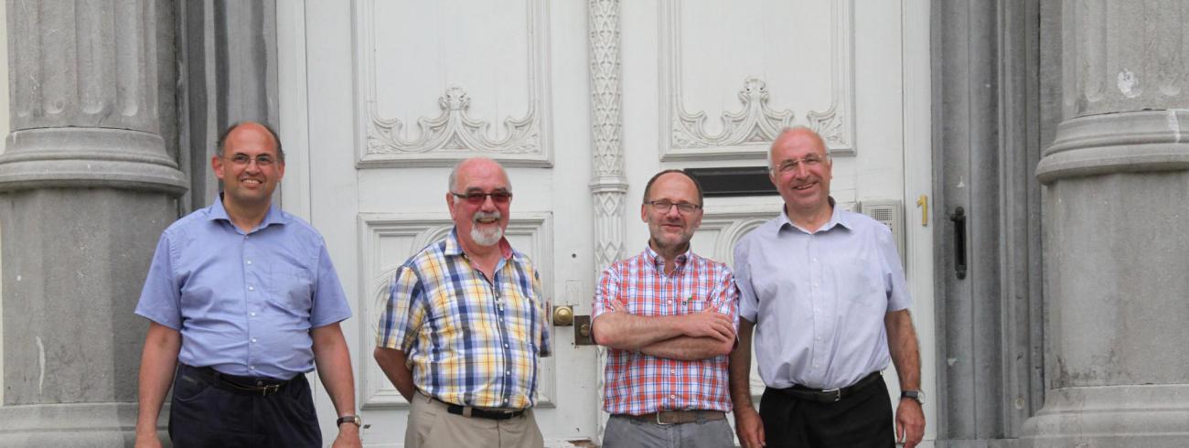 Van l nr r: Yvan Stassijns, Wilfried Van Wilder, Marc Verwaeren, Geert Cattrysse © Bisdom Gent, foto: Ellen Eeckhout