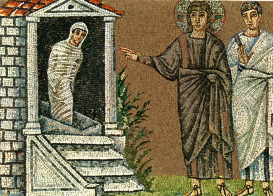 Jezus wekt Lazarus tot leven, 6de eeuw, Ravenna 