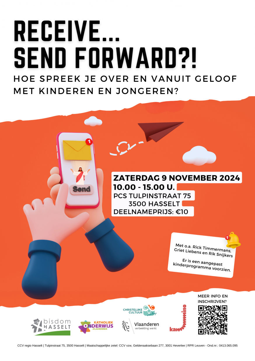 Affiche Receive Send Forward © Bisdom Hasselt