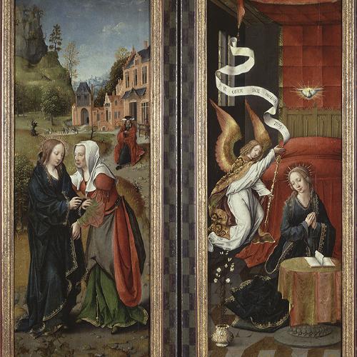 Annunciatie_en_Visitatie,_circa_1501_-_circa_1525,_Groeningemuseum - Wikimedia Commons © Groeningemuseum- Wikimedia Commons