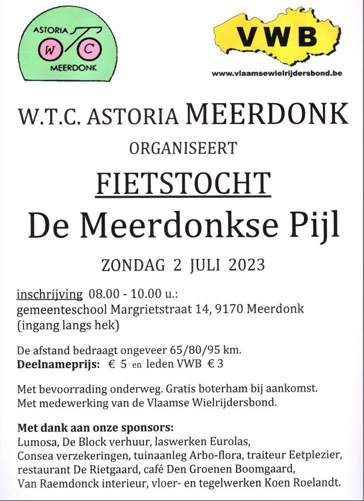 Fietstocht “De Meerdonkse Pijl”  