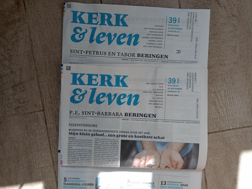 Parochieblad edities in Beringen © Els Geukens