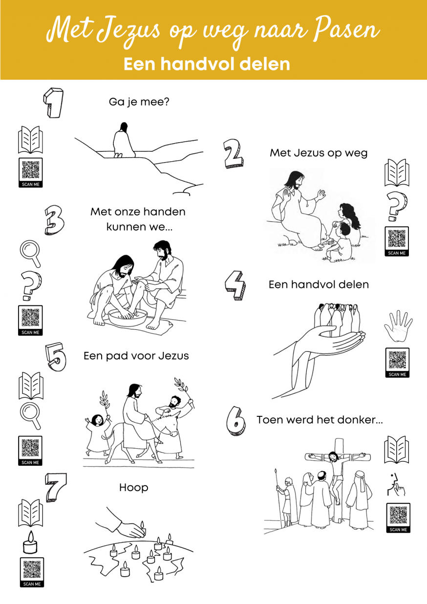 Routekaart Met Jezus op weg naar Pasen  © Els Agten