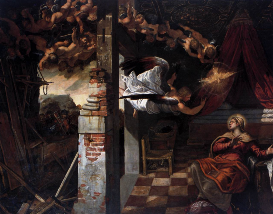 De Annunciatie door Il Tintoretto © Wikipedia