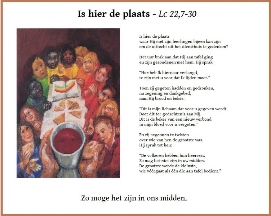 Witte Donderdag Het Uur Waarop Hij Aan Tafel Ging Kerknet