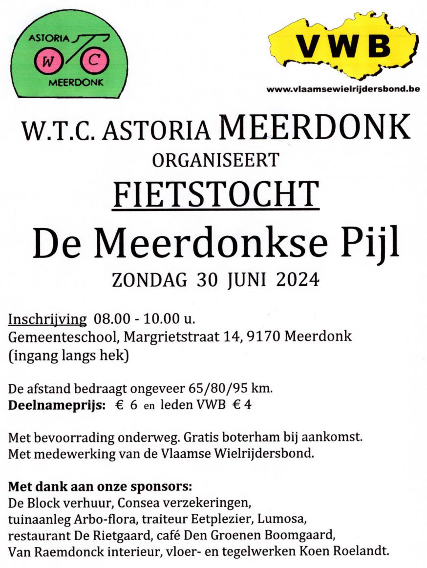 Fietstocht Meerdonk 2024 