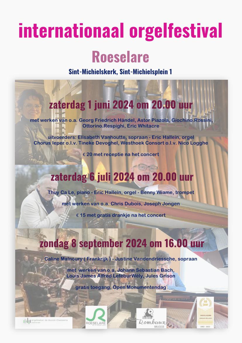 Internationaal orgelfestival Roeselare 2024 