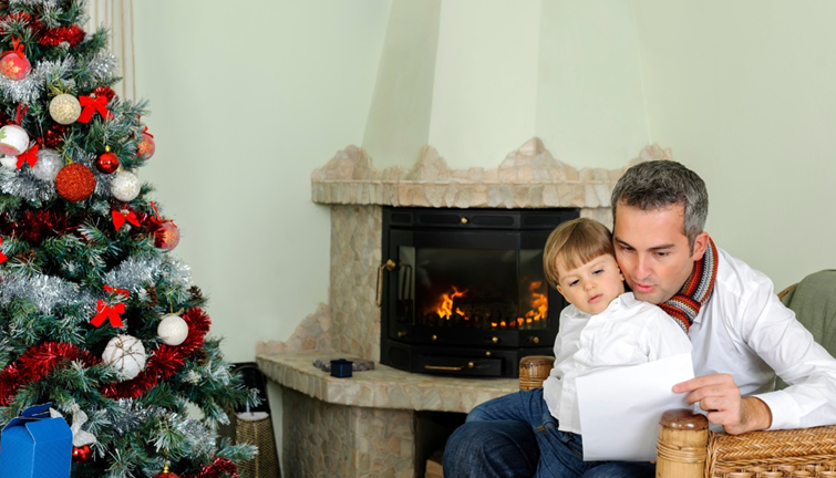 Een dankbrief voorlezen met Kerstmis © CanvaPro